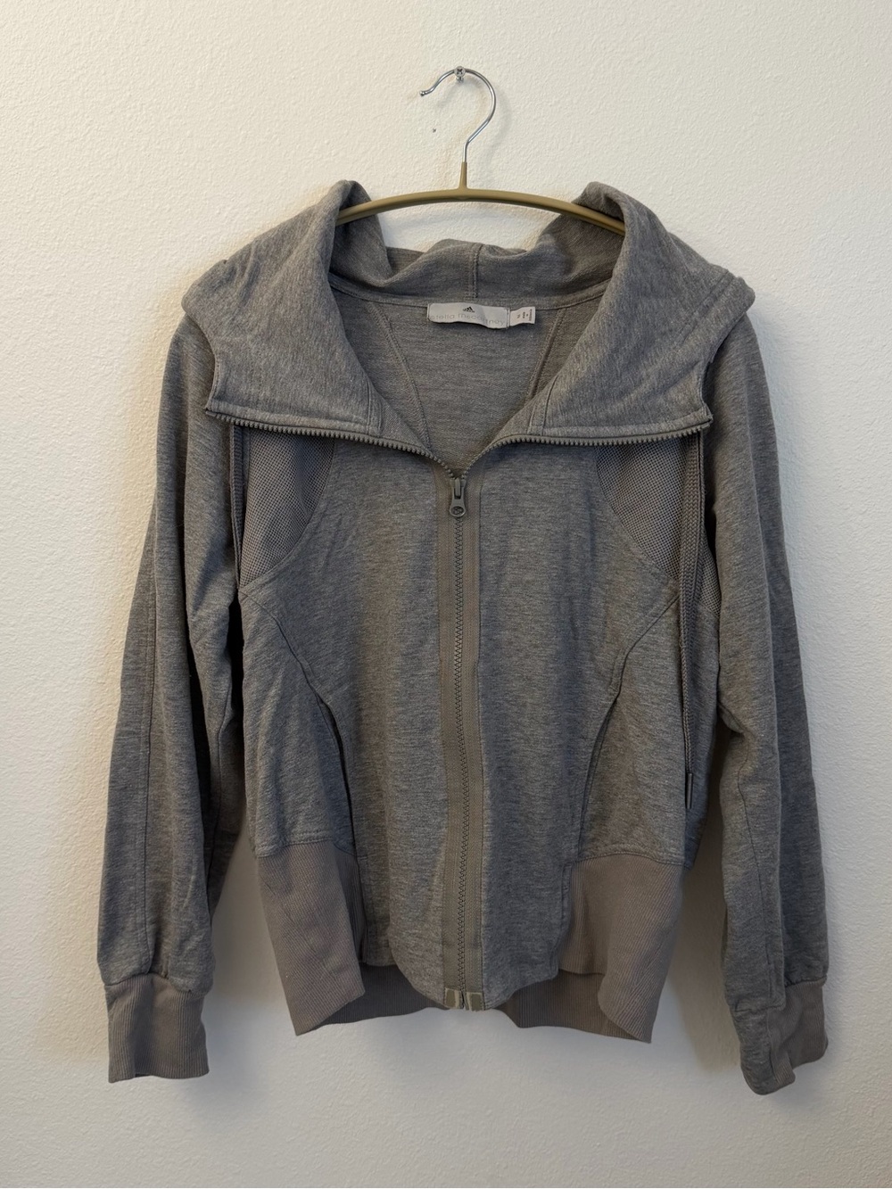Adidas x Stella McCartney Light Gray Zip-Up Hoodie Jacket